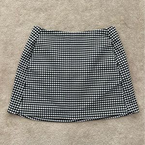 Urban Outfitters Gingham Checkered Zip Up Mini Skirt XS